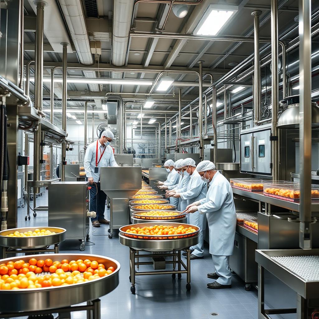 Food manufacturing facility interior