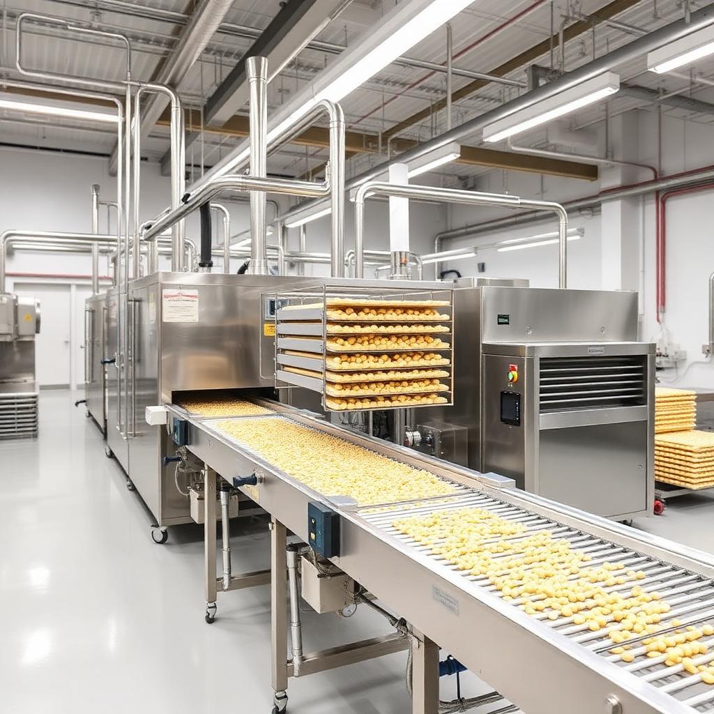 Stainless steel food processing dehydration line